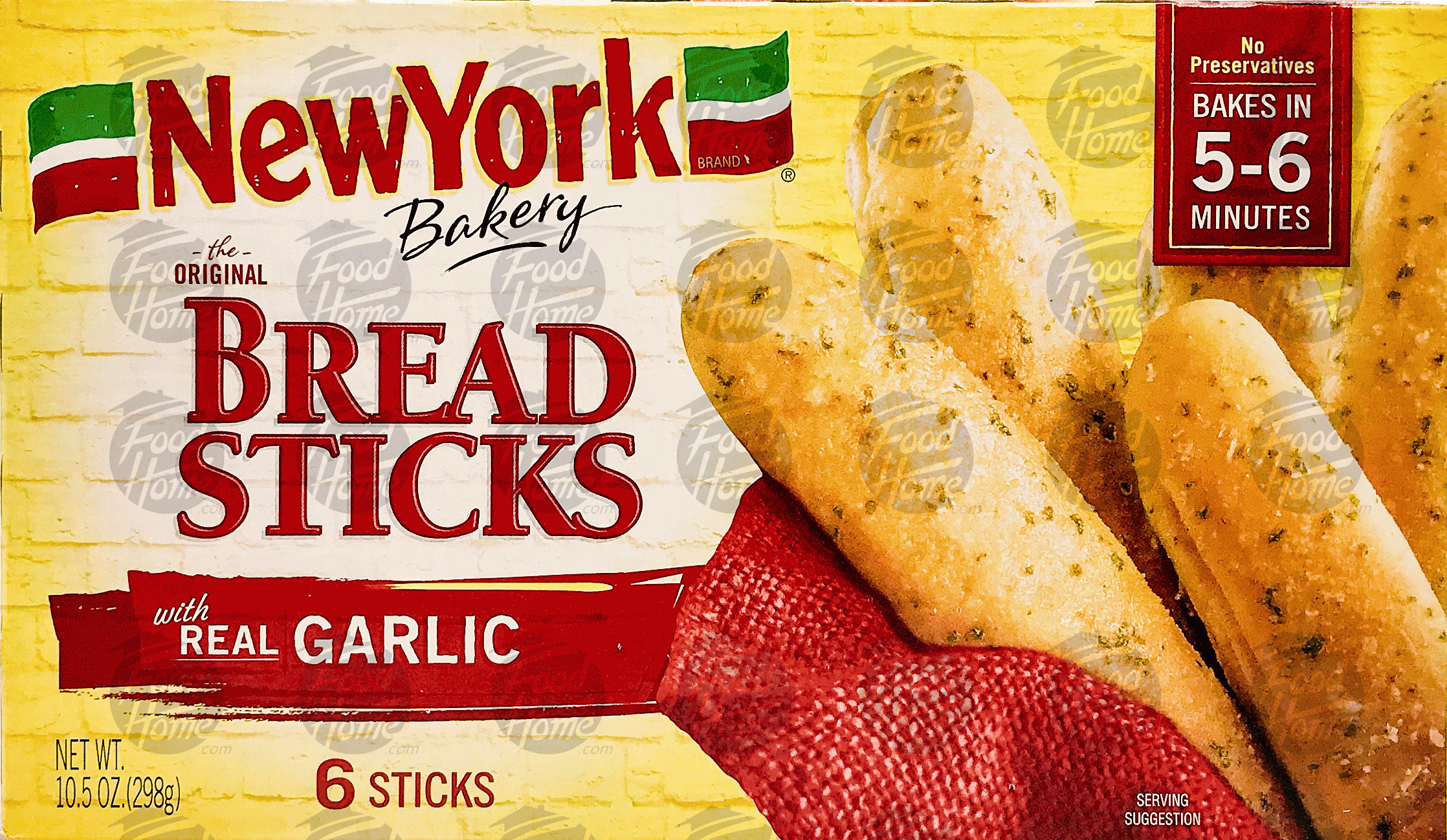 New York  bread sticks with real garlic, 6 sticks Full-Size Picture